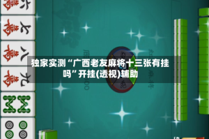 独家实测“广西老友麻将十三张有挂吗”开挂(透视)辅助