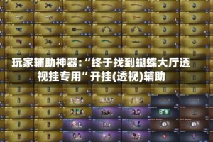 玩家辅助神器:“终于找到蝴蝶大厅透视挂专用”开挂(透视)辅助