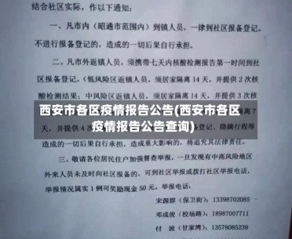 西安市各区疫情报告公告(西安市各区疫情报告公告查询)