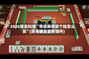 2026首发科技“奇迹麻将买个挂怎么买”(原来确实是有插件)