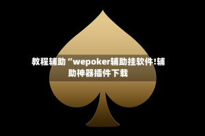 教程辅助“wepoker辅助挂软件!辅助神器插件下载