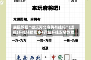 实操教程“微乐河北麻将有挂吗”(透视)开挂辅助脚本+详细开挂安装教程