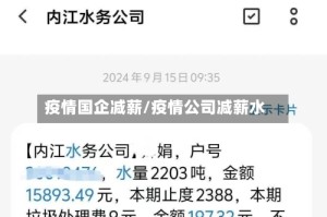 疫情国企减薪/疫情公司减薪水