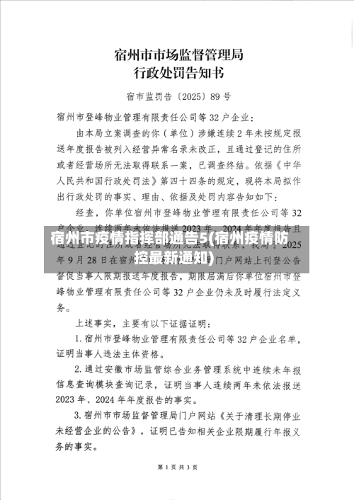 宿州市疫情指挥部通告5(宿州疫情防控最新通知)-第3张图片