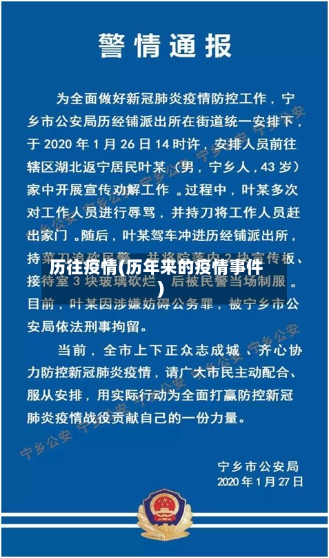 历往疫情(历年来的疫情事件)-第1张图片