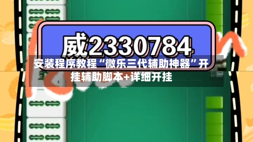 安装程序教程“微乐三代辅助神器	”开挂辅助脚本+详细开挂-第2张图片