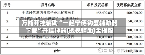 万能开挂辅助“一起宁德钓蟹辅助器下载”开挂神器{透视辅助}全揭秘-第3张图片