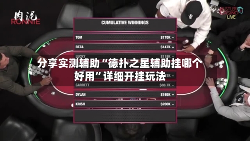 分享实测辅助“德扑之星辅助挂哪个好用”详细开挂玩法-第1张图片