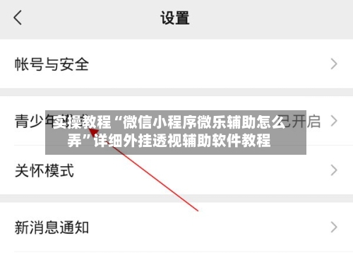 实操教程“微信小程序微乐辅助怎么弄”详细外挂透视辅助软件教程-第2张图片