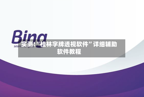 实测!“桂林字牌透视软件	”详细辅助软件教程-第2张图片