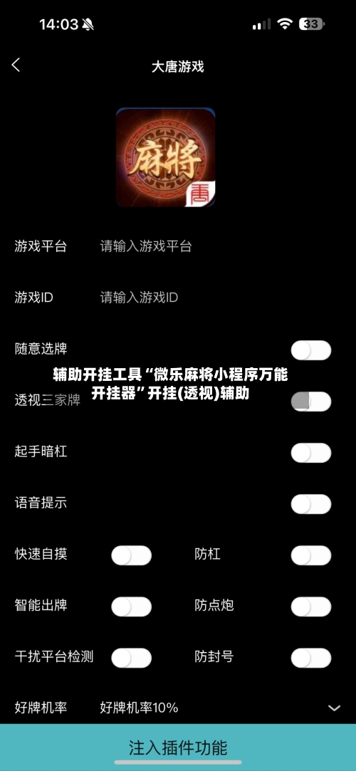 辅助开挂工具“微乐麻将小程序万能开挂器”开挂(透视)辅助-第3张图片