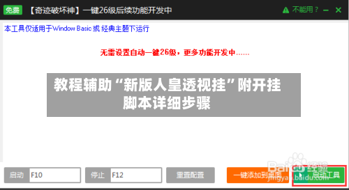 教程辅助“新版人皇透视挂”附开挂脚本详细步骤-第3张图片