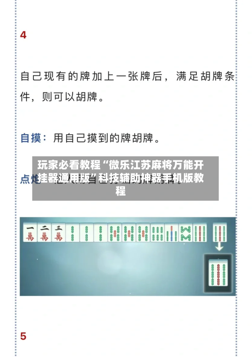 玩家必看教程“微乐江苏麻将万能开挂器通用版”科技辅助神器手机版教程-第2张图片