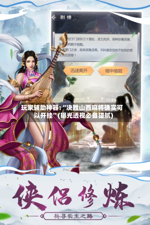 玩家辅助神器:“决胜山西麻将确实可以开挂”(曝光透视必备猫腻)-第2张图片