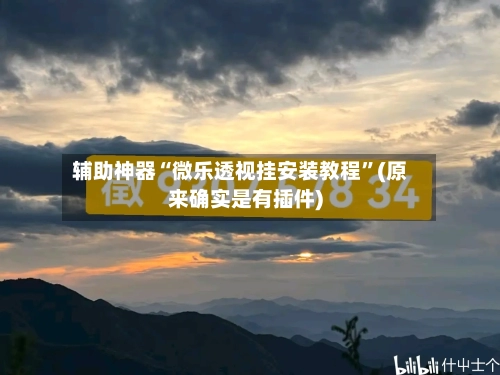 辅助神器“微乐透视挂安装教程”(原来确实是有插件)-第1张图片