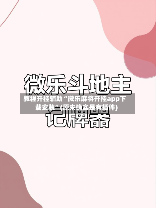 教程开挂辅助“微乐麻将开挂app下载安装”(原来确实是有插件)-第3张图片