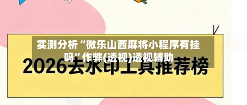 实测分析“微乐山西麻将小程序有挂吗”作弊(透视)透视辅助-第2张图片
