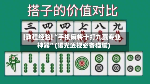 [教程经验]“手机麻将十打九赢专业神器”(曝光透视必备猫腻)-第1张图片