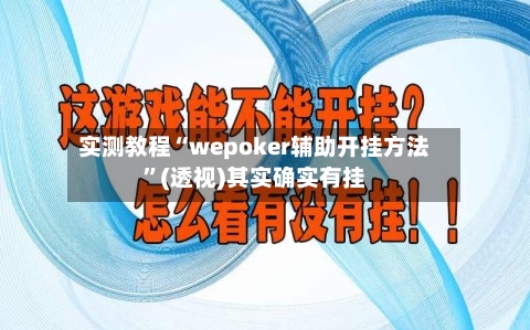 实测教程“wepoker辅助开挂方法	”(透视)其实确实有挂-第2张图片