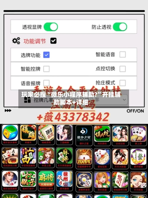 玩家必搜“微乐小程序辅助?	”开挂辅助脚本+详细-第2张图片