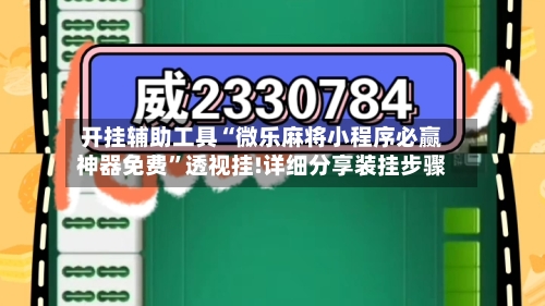 开挂辅助工具“微乐麻将小程序必赢神器免费”透视挂!详细分享装挂步骤-第3张图片